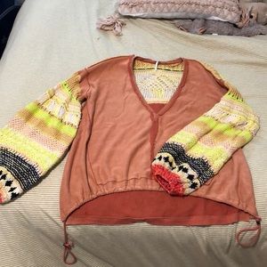 Free people puff sleeve sweater